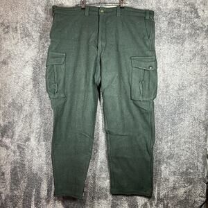 Codet Pants Mens 44x31 Green Wool Cargo Hunting Workwear Winter